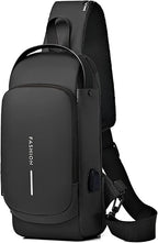 Anti-Theft USB Sling Bag for Men | Waterproof Travel Crossbody Chest Bag