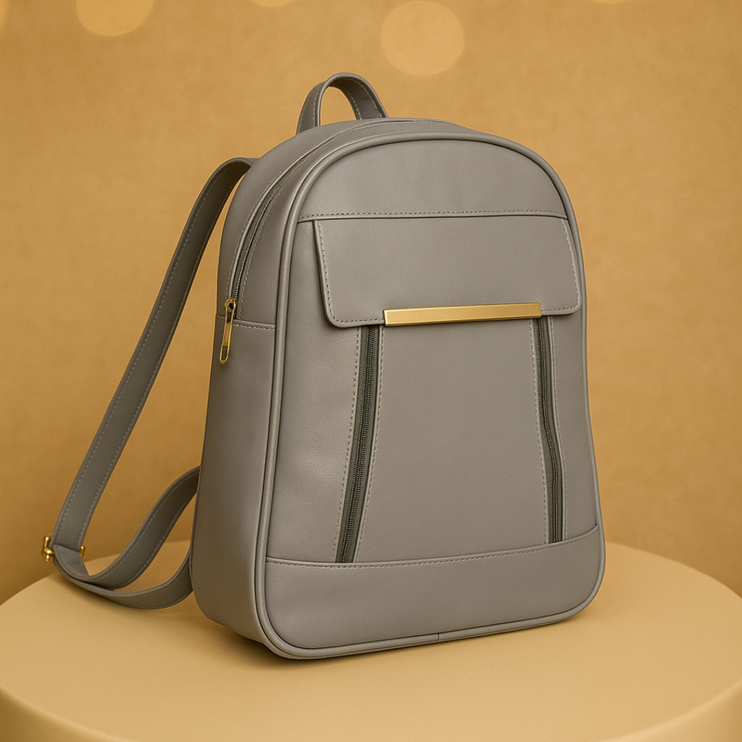 Caramel Finishing Veagn Leather Backpack For Women– Stylish & Functional Everyday Bagc