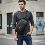 Anti-Theft USB Sling Bag for Men | Waterproof Travel Crossbody Chest Bag