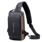 Anti-Theft USB Sling Bag for Men | Waterproof Travel Crossbody Chest Bag