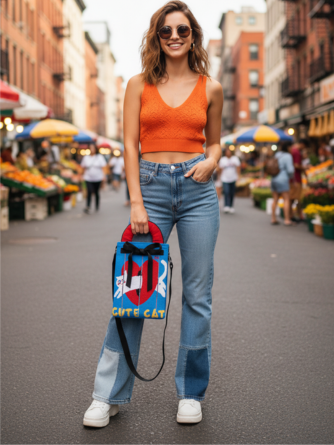 Cute Canvas Sling Bag for Girls & Women – Lightweight Crossbody with Stylish Prints for Everyday Use